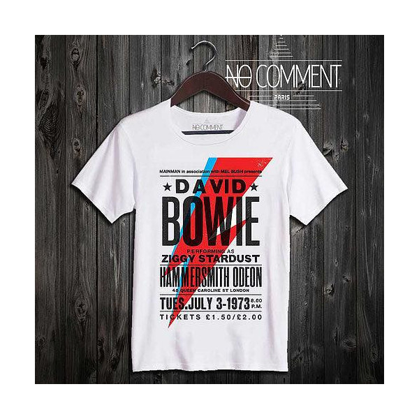 Tee-shirt David Bowie concert à commander