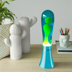 Lampe lave magma bleue aluminium