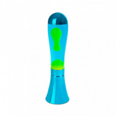 Lampe lave magma bleue aluminium 2
