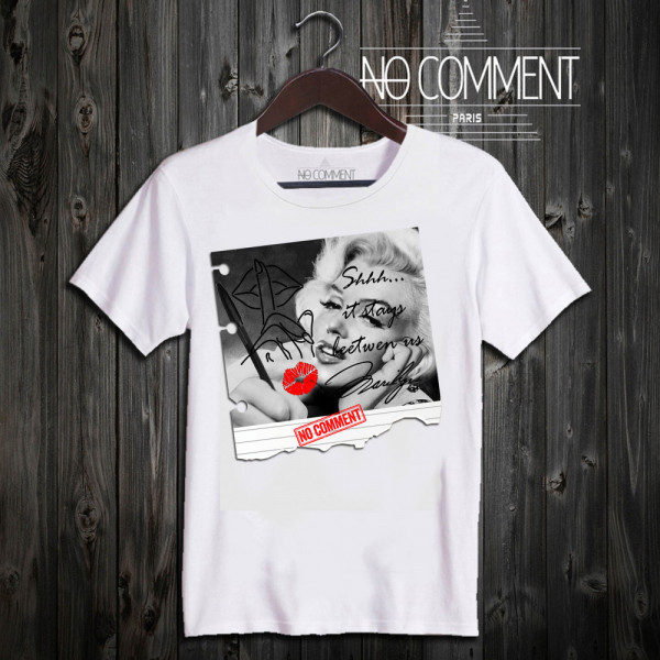 Tee-shirt Marilyn Monroe Between US à commander