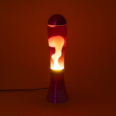 Lampe lave magma violette aluminium 2