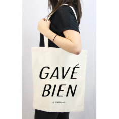 Tote bag GAVE BIEN beige par Tote The Bag