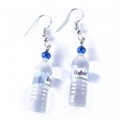 Boucles d'oreilles bouteille d'eau Volvic