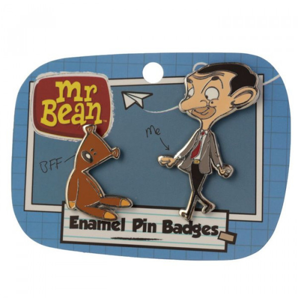Pin's Mr Bean et son ourson Teddy de Puckator sous licence officielle