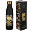 Bouteille / Gourde isotherme en acier inoxydable 500ml Skull&Roses de Puckator