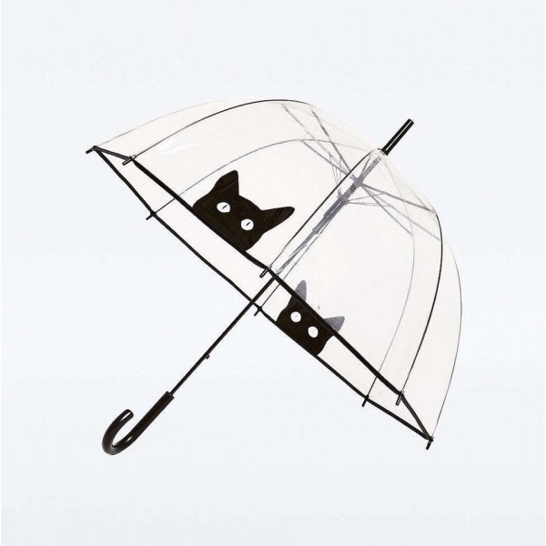 Parapluie Cloche transparent avec Chat