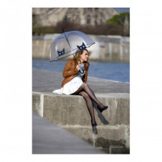 Parapluie Cloche transparent avec Chat 2