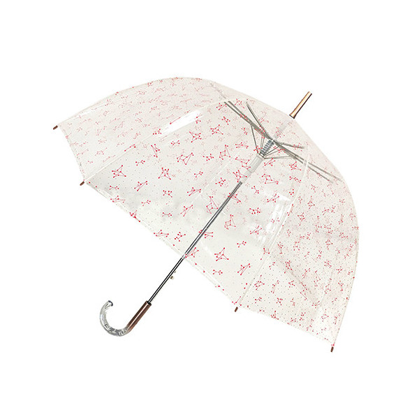 Parapluie Cloche transparent aux constellations roses de Smati