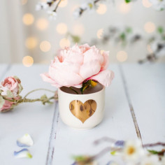 Mug ou cache pot coeur doré de Sass&belle