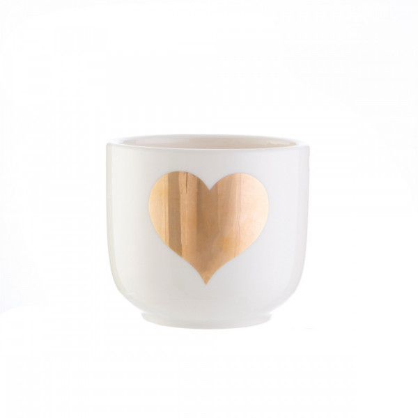 Mug ou cache pot coeur doré de Sass&belle
