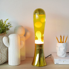 Lampe lave magma dorée de Balvi