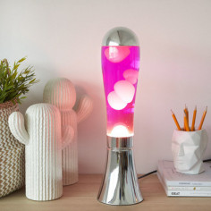 Lampe lave magma rose aluminium de Balvi