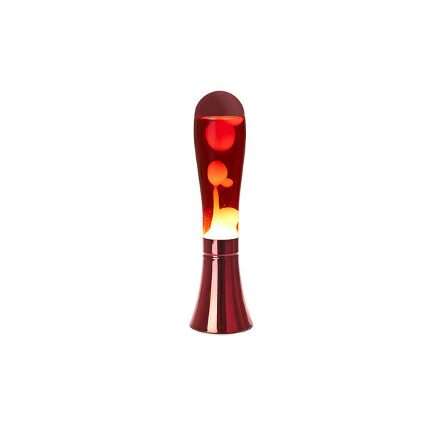Lampe lave magma rouge et aluminium rouge par...
