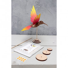 Colibri 3D Origami papier par Assembli 2