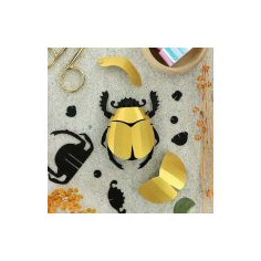 Scarabée dorée 3D en carton à monter soi-même