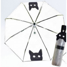 Parapluie pliant transparent avec Chat 2