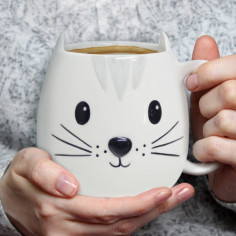 Mug Chat Kitty blanche