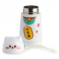 Thermos Manekineko blanc avec sangle 2
