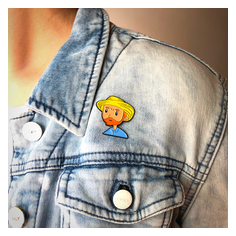 Pin's Autoportrait au chapeau de paille de Vincent Van Gogh 2