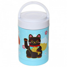 Boîte à repas en acier inoxydable Maneki Neko 2