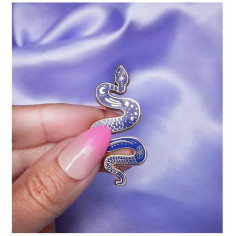 Pin's Serpent Bleu