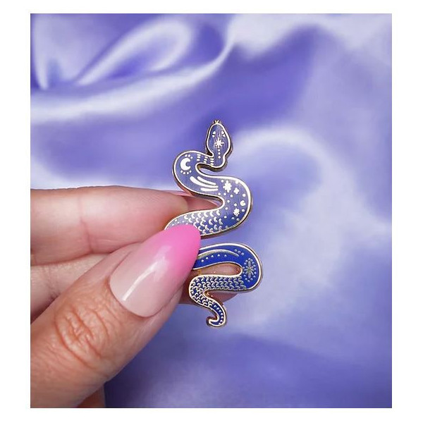 Pin's Serpent Bleu