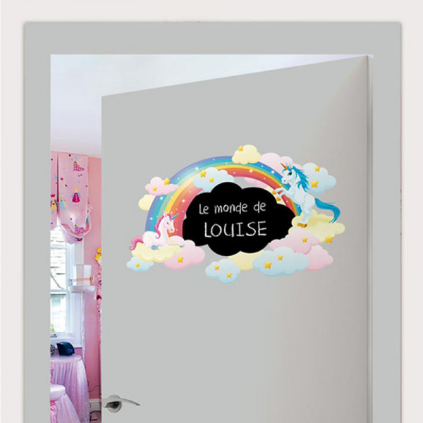 Sticker ardoise licorne