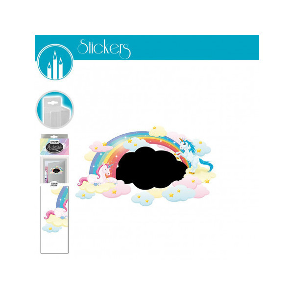 Sticker ardoise licorne