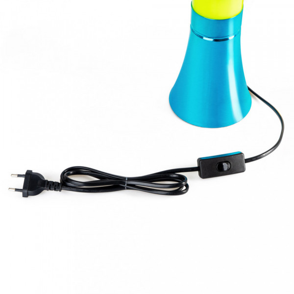 Lampe lave magma bleue aluminium