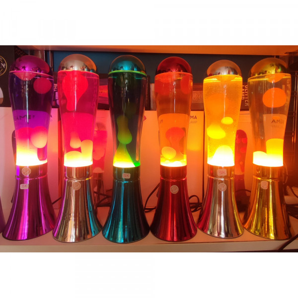 Lampe lave magma violette aluminium