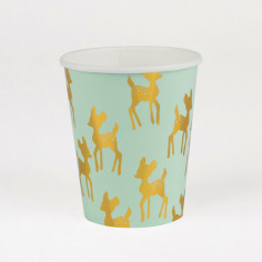 Lot de 8 goblets Faons dorés