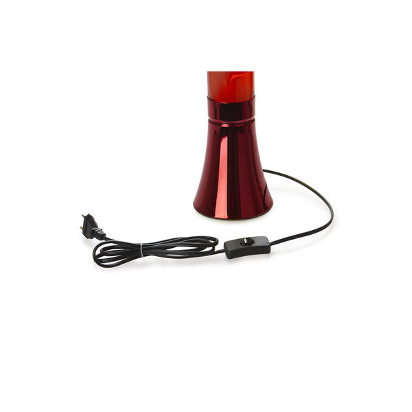 Lampe lave magma rouge et aluminium rouge par...