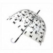 Parapluie cloche transparent imprimé chats