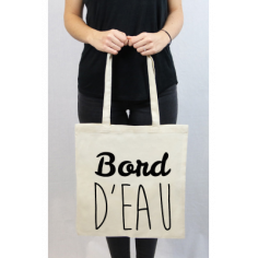 Tote bag " Bord d'EAU " beige